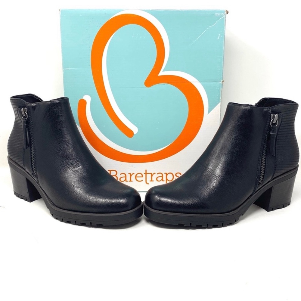 Baretraps Tailyn Lug Sole Women's Bootie Black Size 8.5M